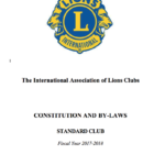 LIONS CONSTITUTION AND BY-LAWS